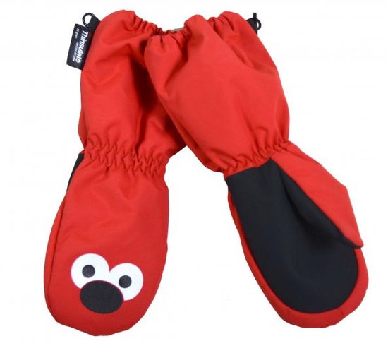 PIDILIDI Dívčí palcové rukavice - červené