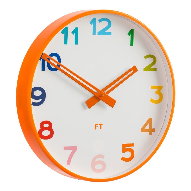 Future Time Dětské nástěnné hodiny FT5010OR Rainbow orange 30cm