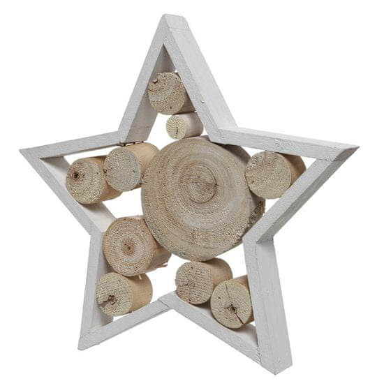 Kaemingk Vánoční dekorace "Hvězda" ze dřeva paulownie