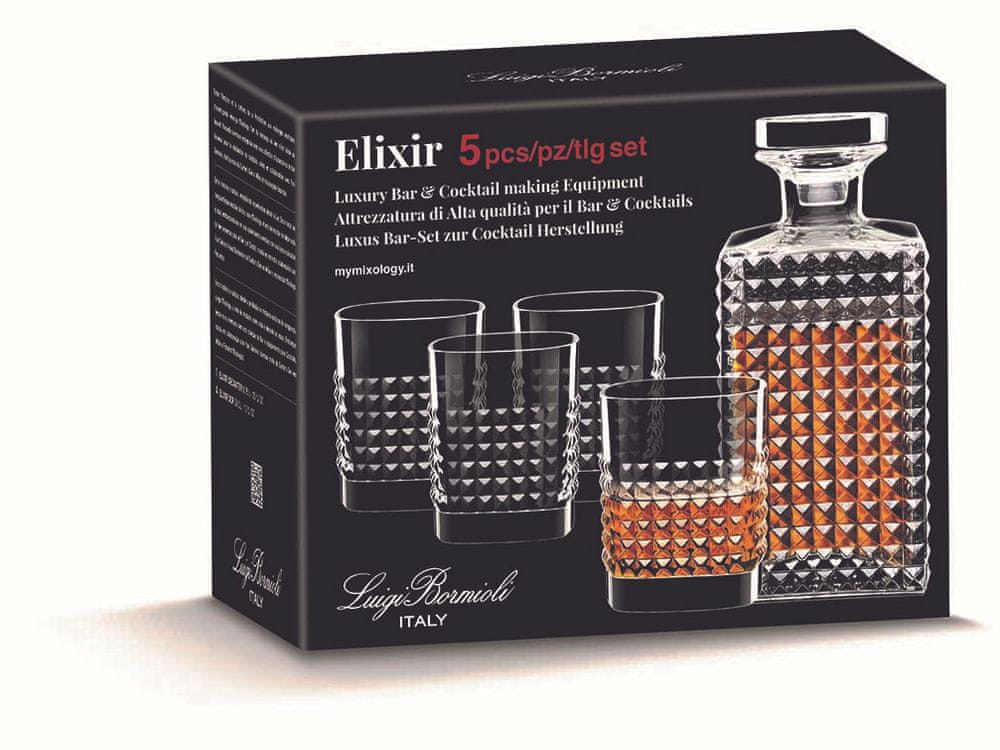 Levně Luigi Bormioli Elixir whisky set 5 ks s karafou - zánovní