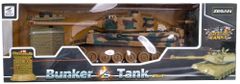 Teddies Tank RC 33 cm TIGER I + bunkr 40MHz se zvukem a světlem