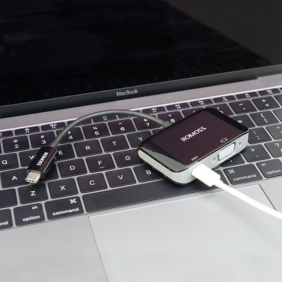 Romoss USB-C 3.1 Multiport Adapter USB-C na VGA, Multiport adaptér s napájením 6951758344349