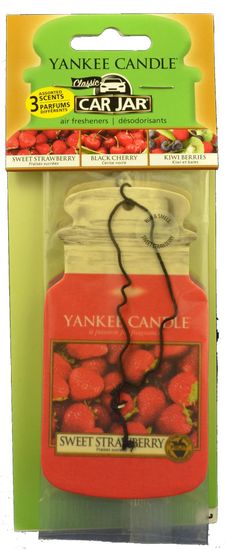 Yankee Candle Papírová visačka 3 ks - Sweet Strawberry, Black Cherry, Kiwi Berries