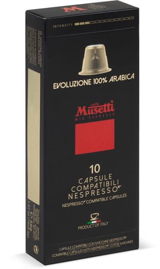Caffé Musetti 100% Arabica Evoluzione kapsle, 100 ks