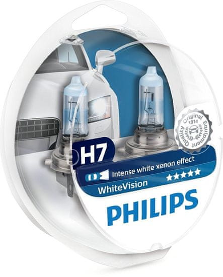 Philips WhiteVision H7, 12 V, 55 W, 2 ks