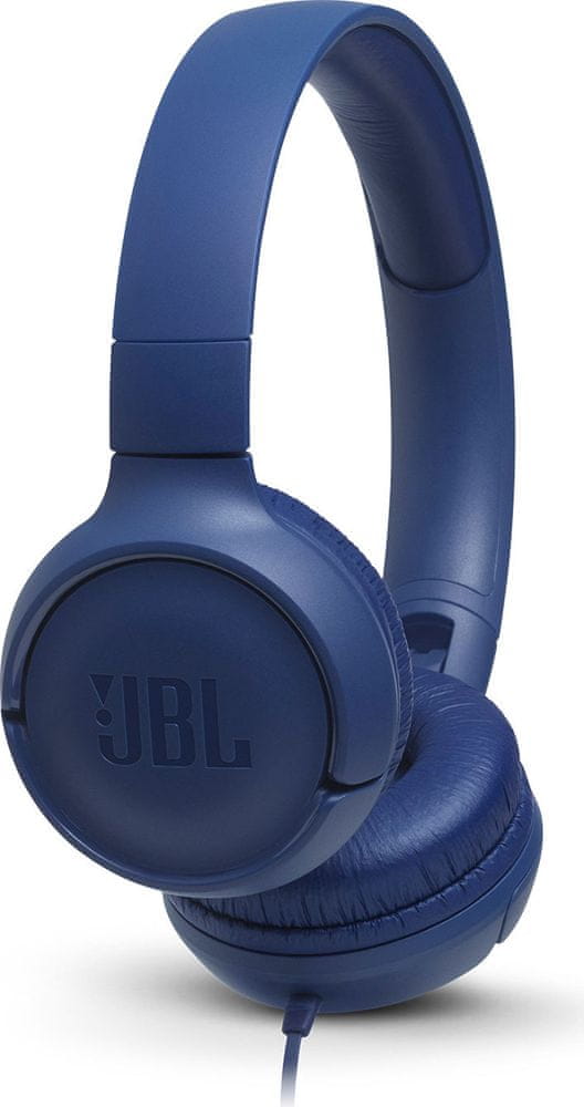 Levně JBL Tune 500 sluchátka s mikrofonem, modrá - zánovní