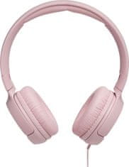 JBL Tune 500 sluchátka s mikrofonem, růžová