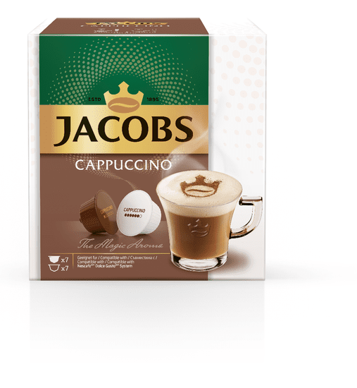 Jacobs Karton 3 x kapsle 7+7 ks Cappuccino