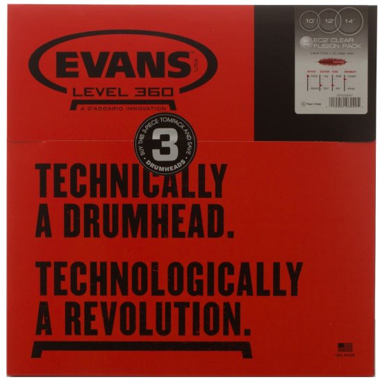 Evans EC2S Clear Fusion set Sada blan na tomy