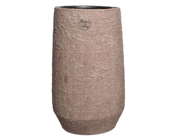 Kaemingk Váza keramická, 19x30cm sv. hnědá, ručně vyrobená