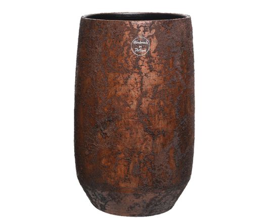 Kaemingk Váza keramická, 19x30cm hnědá, ručně vyrobená