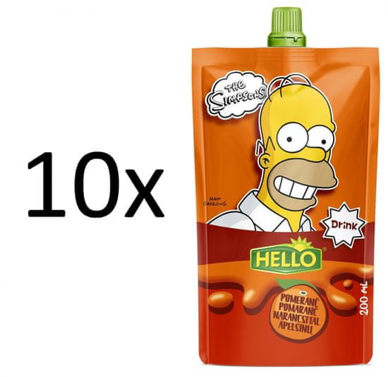Hello 10x SIMPSONS pomeranč - 200 ml