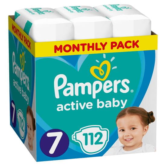 Pampers Pampers Active Baby 7 (15+ kg) 112 ks - měsíční balení