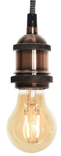 Kaemingk Lustr "Žárovka", 5x7cm, měděný, max 40W
