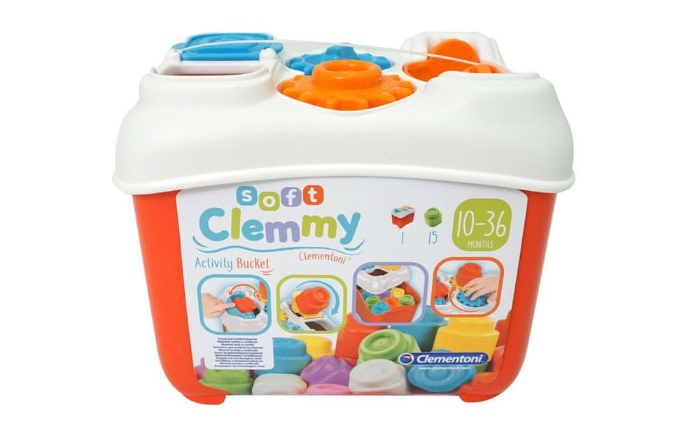 Clementoni Clemmy baby - Aktivní kyblík s prostrkávacími tvary