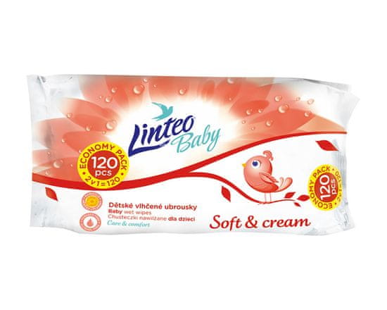 LINTEO Baby Ubrousky Soft and Cream 1x120 ks