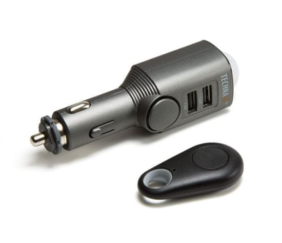 Technaxx AUTOalarm s detekcí pohybu + dálkové ovládání a nabíječka do auta 2x USB 4743 - zánovní