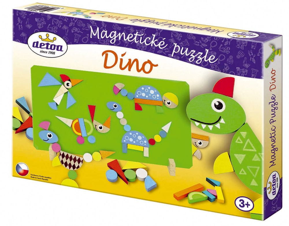 Levně Detoa Magnetické puzzle Dinosauři