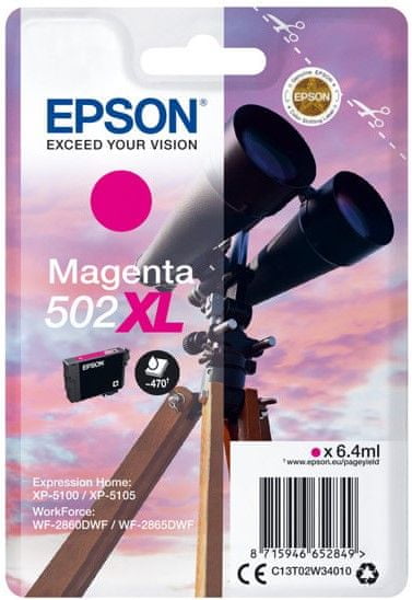 Epson 502XL, purpurová (C13T02W34010)