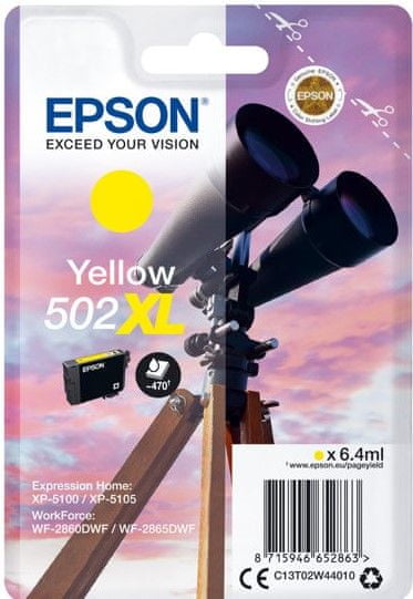 Epson 502XL, žlutá (C13T02W44010)