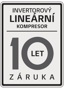10letá záruka na lineární kompresor