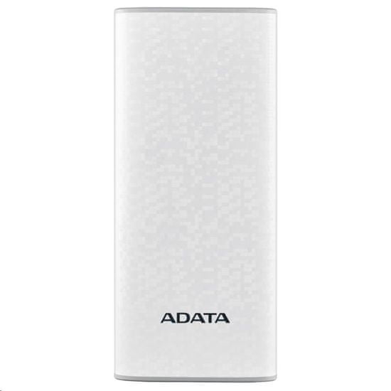 Adata ADATA PowerBank P10000 - externí baterie pro mobil/tablet 10000mAh, bílá AP10000-DUSB-CWH - zánovní