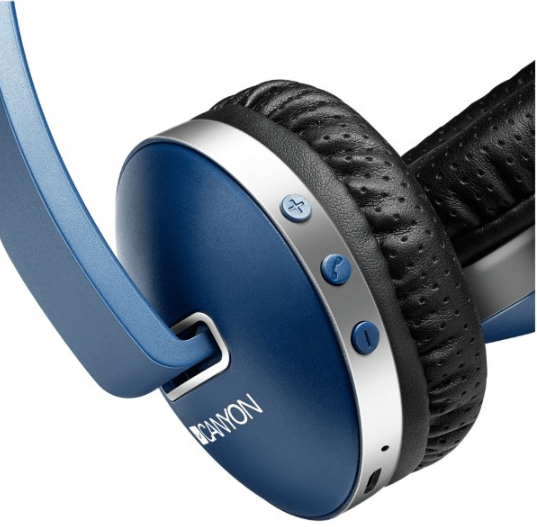Canyon Bluetooth bezdrátová skládací sluchátka, bluetooth 4.2, modré CNS-CBTHS2BL