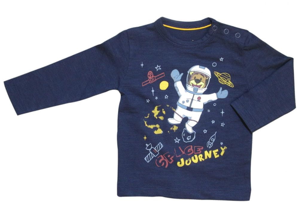 Carodel chlapecké tričko s kosmonautem 80 modrá