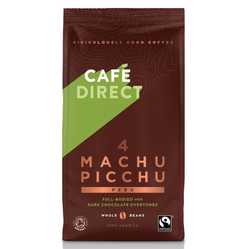 Cafédirect BIO Machu Picchu zrnková káva 227g EXPIRACE 06/09/2022