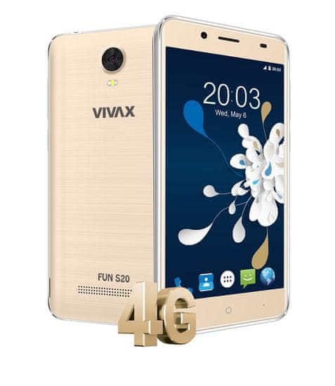 Vivax Fun S20 4G LTE, zlatý