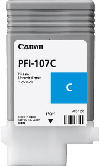 Canon PFI-107C, azruová (6706B001)