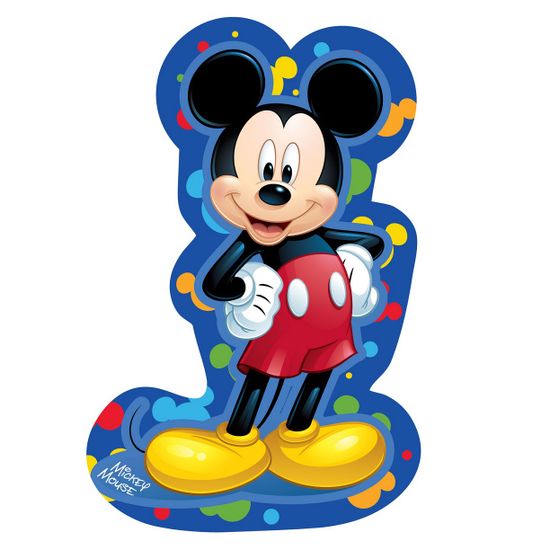 Jerry Fabrics Dekorativní mikroplyšový polštářek Mickey modrý