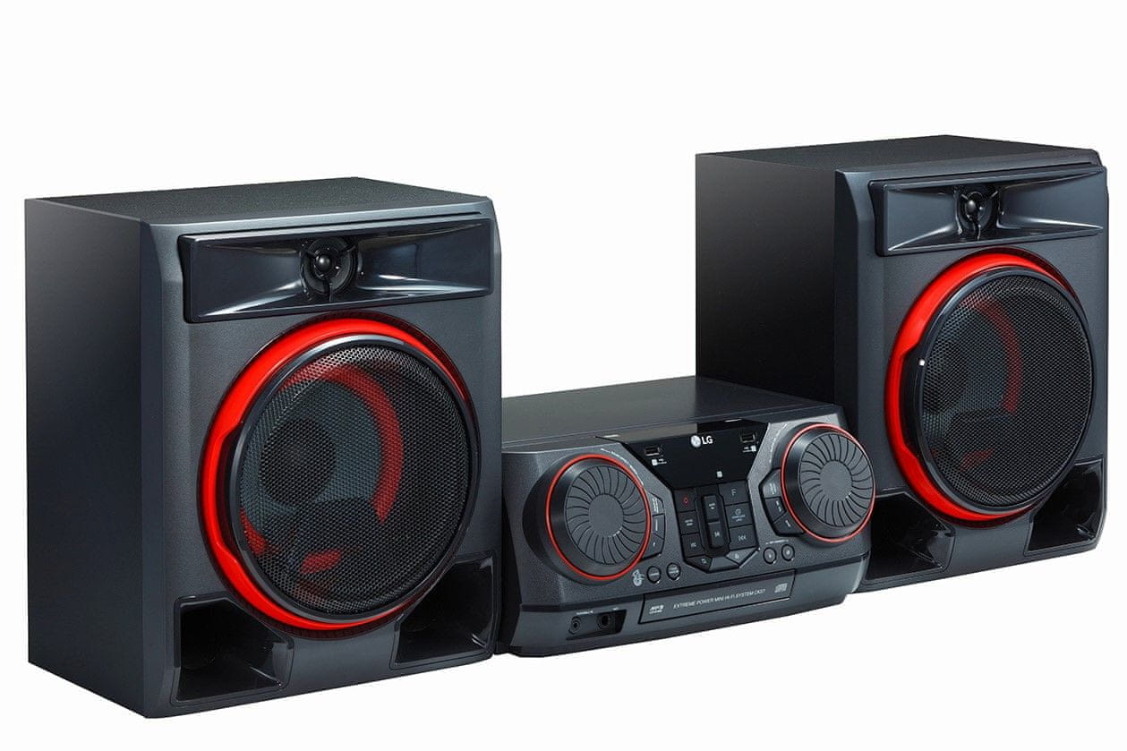 Az LG CK56 hangszórók parti piros szín parti rendszer