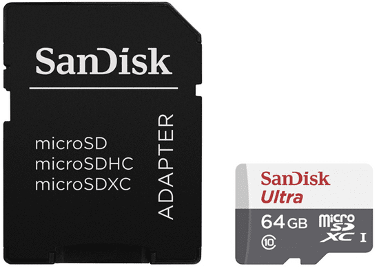 SanDisk Micro SDXC Ultra Android 64GB 80MB/s Class 10 (SDSQUNS-064G-GN3MA)
