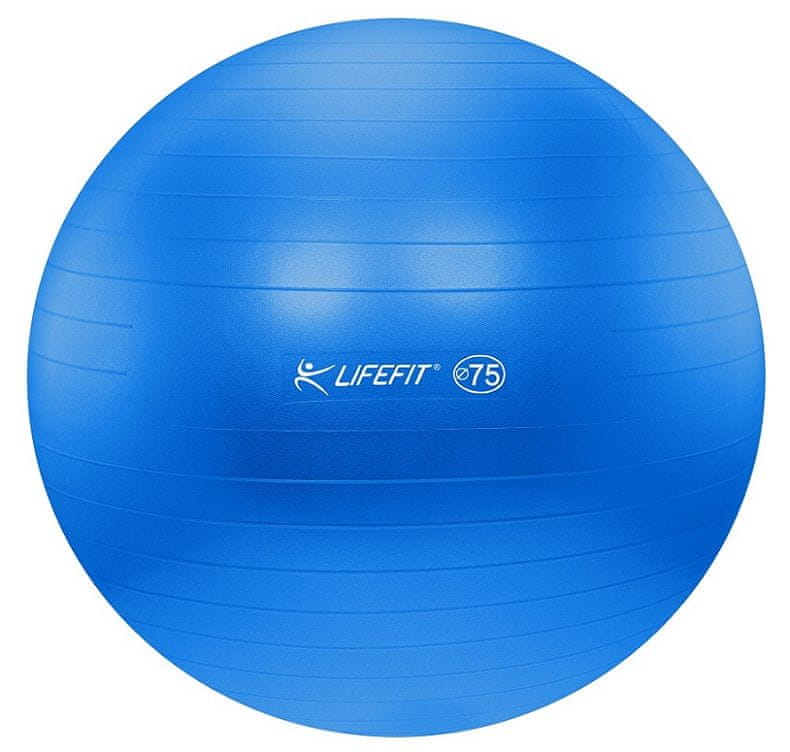 Levně LIFEFIT Gymnastický míč PEARL 75 cm modrý - rozbaleno