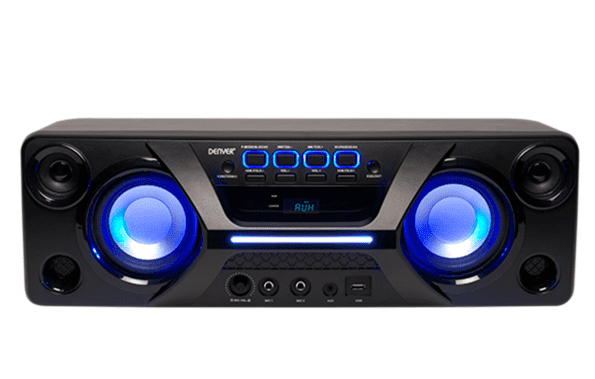 Bluetooth reproduktor s výkonem 40 W, světelnými efekty, FM rádiem a vstupem pro přehrávání MP3