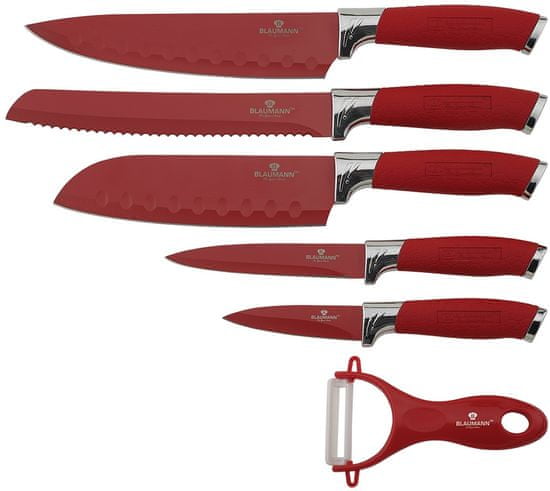Blaumann Sada nožů s nepřilnavým povrchem 6 ks Red Chef Line