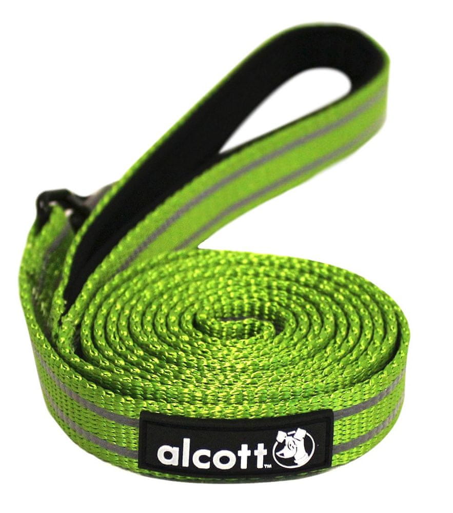 Alcott Reflexní vodítko pro psy, zelené vel. M