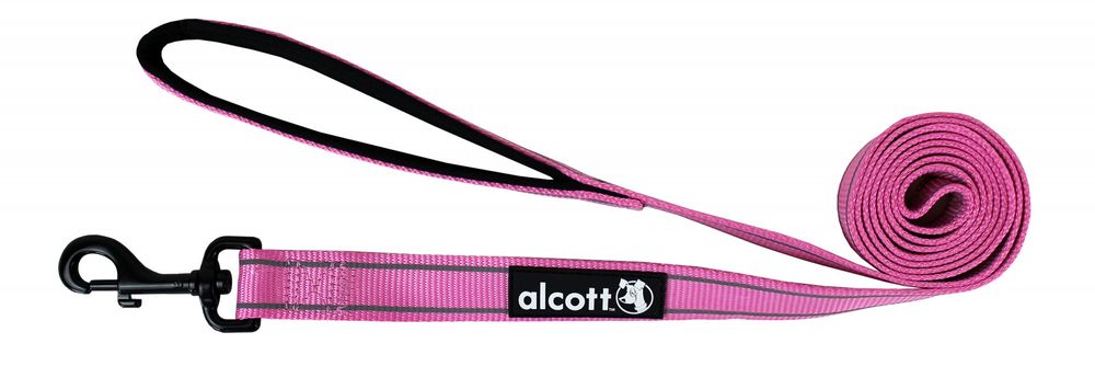 Alcott Reflexní vodítko pro psy, růžové vel. L