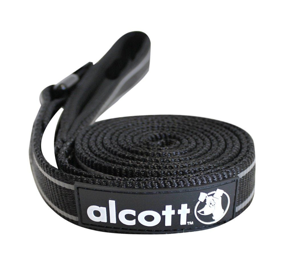 Alcott Reflexní vodítko pro psy, černé vel. S