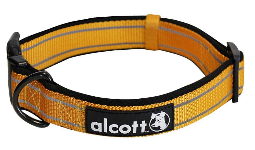 Alcott Reflexní obojek pro psy oranžový vel. M