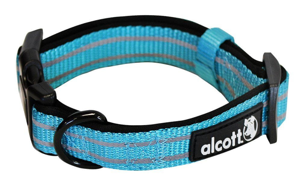 Alcott Reflexní obojek pro psy modrý vel. M