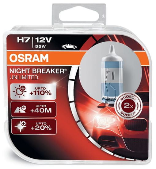 Osram 12V H7 55W P14.5s 2ks Night Breaker Plus