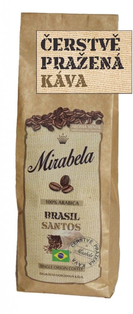 Mirabela čerstvá káva Brasilia Santos 225g
