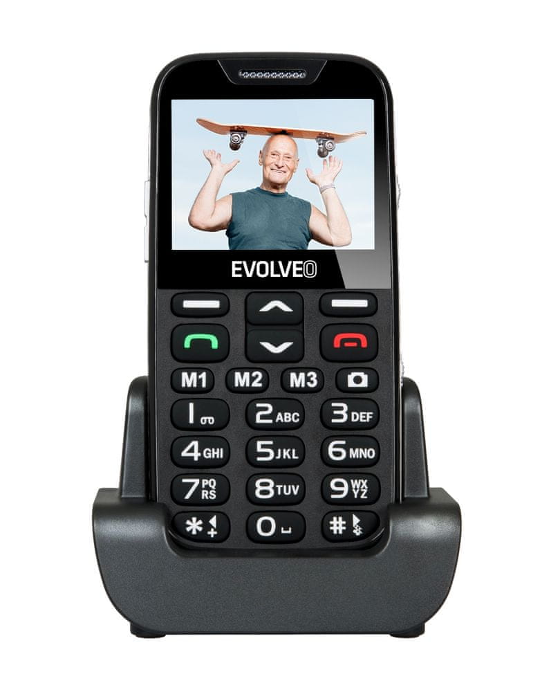 Levně Evolveo EasyPhone XD, černá, nabíjecí stojánek