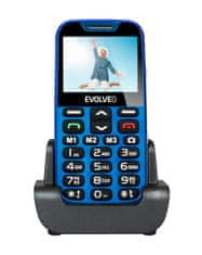 Evolveo EasyPhone XD, modrý, nabíjecí stojánek