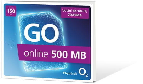 O2 Předplacená karta Go Online 500 MB