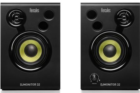 Reproduktory Hercules DJMonitor 32 dvojité basové větrání 3palcový basový reproduktor stereo efekt