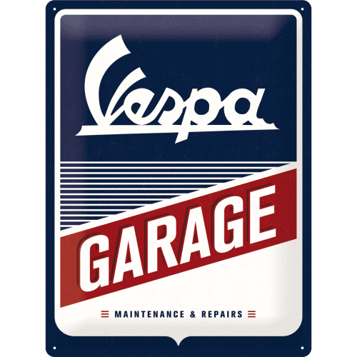Postershop Plechová cedule: Vespa Garage