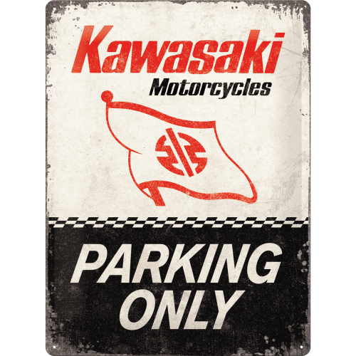 Postershop Plechová cedule: Kawasaki Parking Only